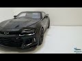 autoart chevrolet camaro zl1 black 1 18 scale unboxing