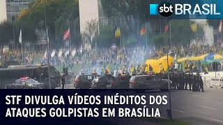 STF divulga vídeos inéditos dos ataques golpistas em Brasília | SBT Brasil (25/01/23)