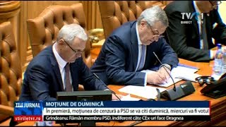 Moţiunea de cenzură prin care PSD încearcă să îşi răstoarne propriul Guvern va fi citită duminică