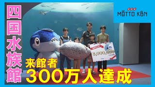 四国水族館 開業4年余りで来館者300万人達成