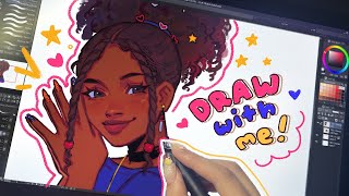 ♡ draw with me | how to open commissions, how i started my art career | CLIP STUDIO PAINT