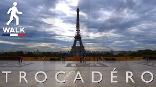 Paris, France - 4K Virtual Walk - Trocadéro. Eiffel Tower and Champ de Mars. Summer After Lockdown.
