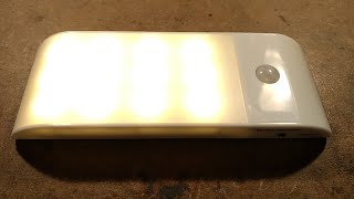 Sensibly designed USB rechargeable PIR cupboard/hallway light.