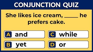 Conjunctions Quiz: Can You Pass This Quiz? | #challenge 1