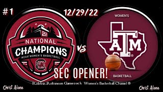 #1 South Carolina Gamecock Women's Basketball vs. Texas A&M WBB- ( Full Game - 12/29/22 - HD )