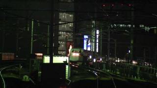 JR東海700系　ひかり号　名古屋駅入線（夜景）