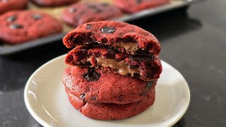 Membuat soft cookies yang premium dan Lumer di mulut. Red velvet hazelnut soft cookies