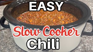 The BEST Dump & Go Crockpot Chili Recipe | Easy Slow Cooker Dinner Idea