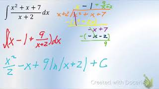 Calculus Integration with Long Division & lnx Part III