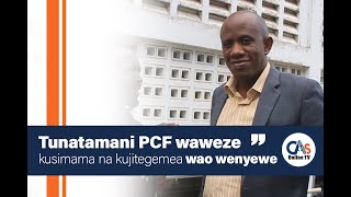 ALICHOKISEMA REV. ZEPHANIA MKUYU MKURUGENZI MKUU WA CAs TAIFA WAKATI WAKUHITIMISHA MAKAMBI YA PCF