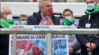 La manifestazione Cgil Cisl Uil Piemonte a Torino con il leader Cisl Luigi Sbarra al Tgr Piemonte