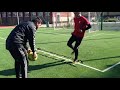 intense insane technical training in football football factory player polonia warsaw clj u19