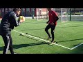 intense insane technical training in football football factory player polonia warsaw clj u19