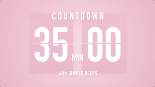 35 Minute Countdown Timer πΈ Flip Clock with Simple Beeps π