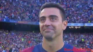 Xavi Hernandez Emotional Farewell vs Deportivo (23-05-2015)