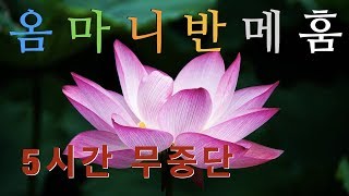 [5시간 무중단 집중 진언 명상 수행 음악]  옴마니반메훔. 진언수행. 만트라. Om mani padme hum. 관세음보살 본심미묘 육자대명왕진언. by 오마이다르마