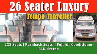 26 Seater Luxury Tempo Traveller Rent in Delhi Gurgaon Chandigarh Haridwar Dehradun Haridwar