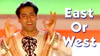 East Or West India is the Best - Salman Khan - Judwaa Songs - Anu Malik Superhit Song