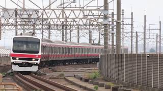 JR京葉線 南船橋駅の209系500番台　JR Keiyō Line Minami-Funabashi Station　(2017.8)