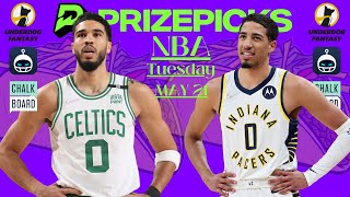 CELTICS vs PACERS PRIZEPICKS TODAY | Tuesday May 21 2024 | BEST BASKETBALL DFS PICK'EM | SLEEPER