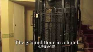 パリのホテルの古色蒼然としたエレベーター　An antique elevator in Paris