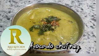 Avocado chutney for idly dosa | Butter fruit chutney | Avocado dip indian style