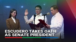 WATCH: Senator Francis 'Chiz Escudero takes oath as new Senate President | ABS-C