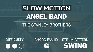 Angel Band (The Stanley Brothers) | SLOW MOTION | Beginner Guitar Lesson | Play Along Demo