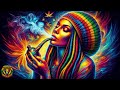 Reggae Reverie: Woman in Blue & Orange Smoke