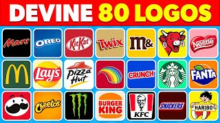 🧠 Devine 80 LOGOS de Nourriture et Boisson 🍔🍫✅ | Quiz Logo 2024