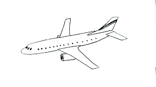 How to draw an aeroplane- in easy steps Advanced.Tutorial of drawing technique