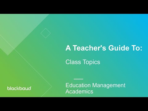 Educational Guide on the Subjects – Education Management