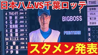 【スタメン発表】日本ハムVS千葉ロッテ/新庄BIGBOSS