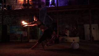 Fire show in Datça, Turkey