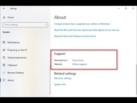 How to Change OEM Information and System Product Name & in Windows in Windows 10 & 11