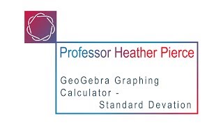 Standard Deviation on the GeoGebra Graphing Calculator App