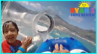 RollerCoaster Water Slide and splash pad on Disney Cruise Ship