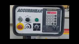 Accurshear 10′ x 1/4″ Hydraulic Power Squaring Shear, Model 625010