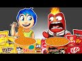 Inside Out 2 - Joy and Anger Convenience Store Yellow Red Mukbang Animation | ASMR