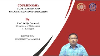 Lecture 15: Sensitivity Analysis- I