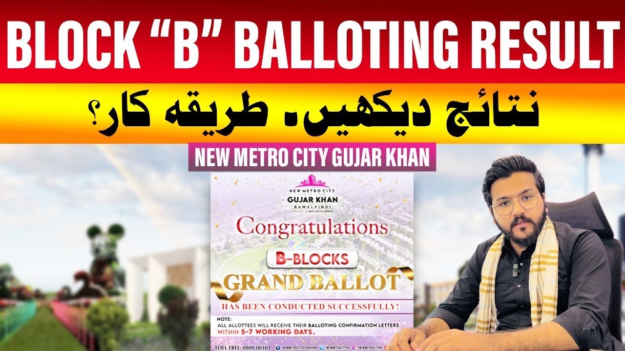 Block "B" Balloting Results New Metro City Gujar Khan - HOW TO CHECK ...