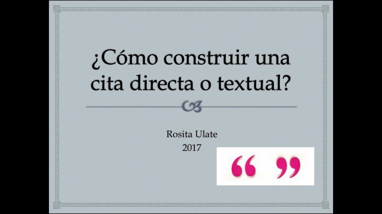 Cita Textual Ejemplos