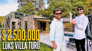 This is the Villa I want to LIVE! Touring Luxury Villa in a Secret Forest Turkey!