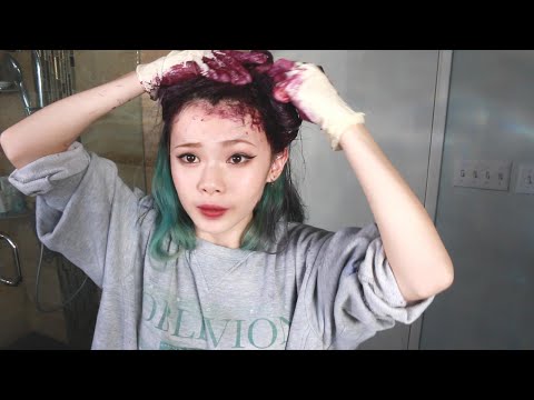 Putting Purple Hair Dye On Blue Green Hair Can Purple Cover