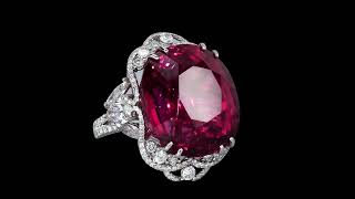 The Jacob \u0026 Co. High Jewelry Rubellite Diamond Ring