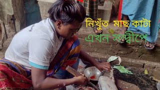 নিখুঁত  মাছ কাটা এখন সন্দ্বীপে