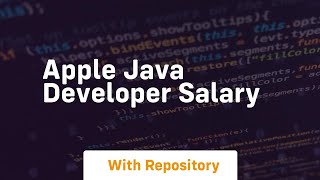 apple java developer salary