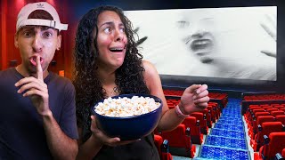 24 Hours in a Haunted Movie Theater!