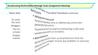 Streamline Workflow and Maximize Results: Accelerating Performance Through Tasks Assignment Meeting!
