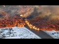 La fuerte erupción de un volcán en Islandia engulle una carretera y destroza conductos de agua